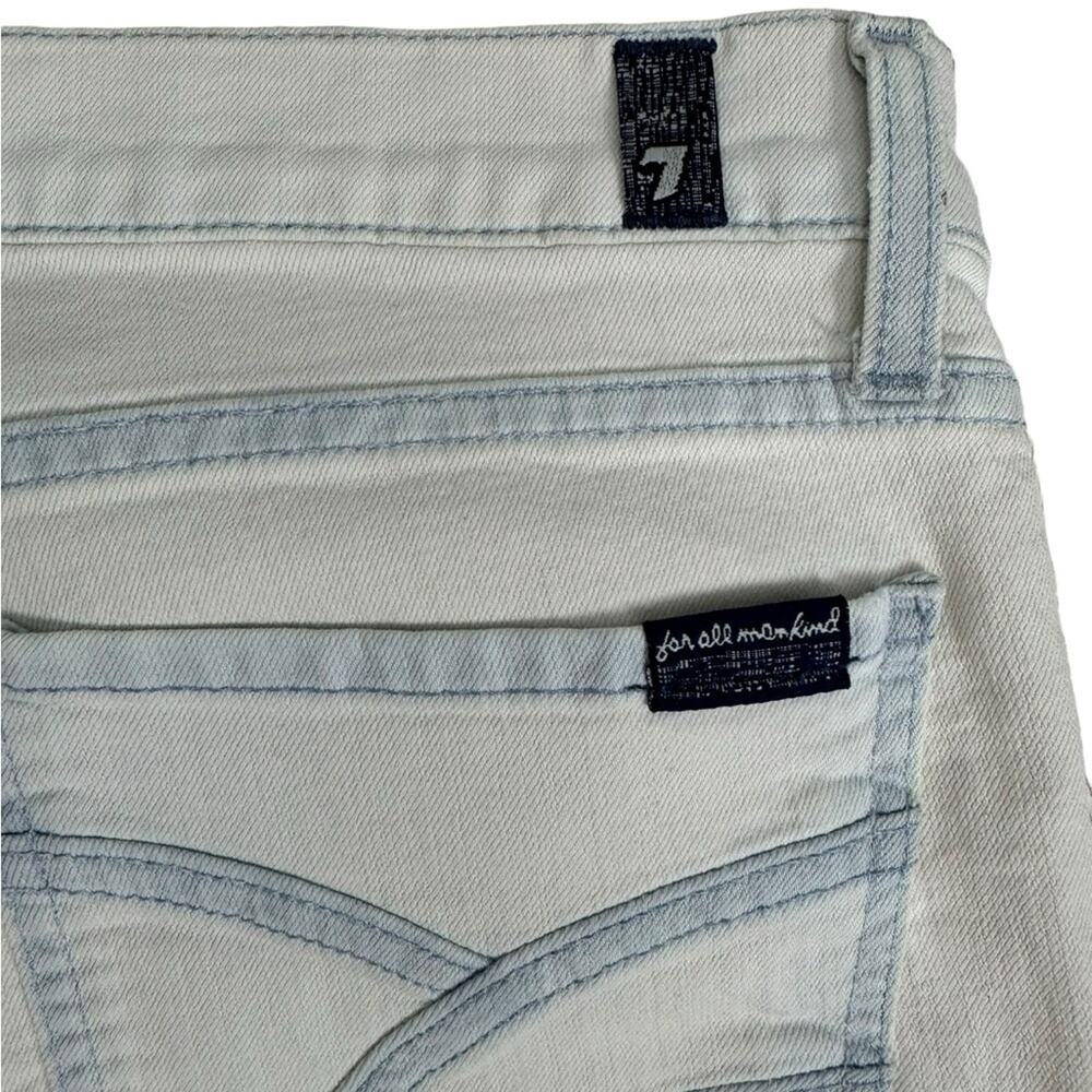 7 for All Mankind Low Rise Stretchy Straight Leg Summer Y2K Denim Pants Size 32 - Picture 8 of 13